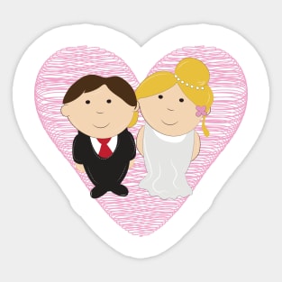 Cute Wedding Couple Sticker